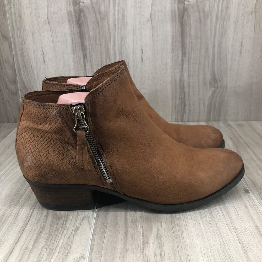 Miz Mooz Ankle Boots Womens EU 41 Brown Leather Zip Booties